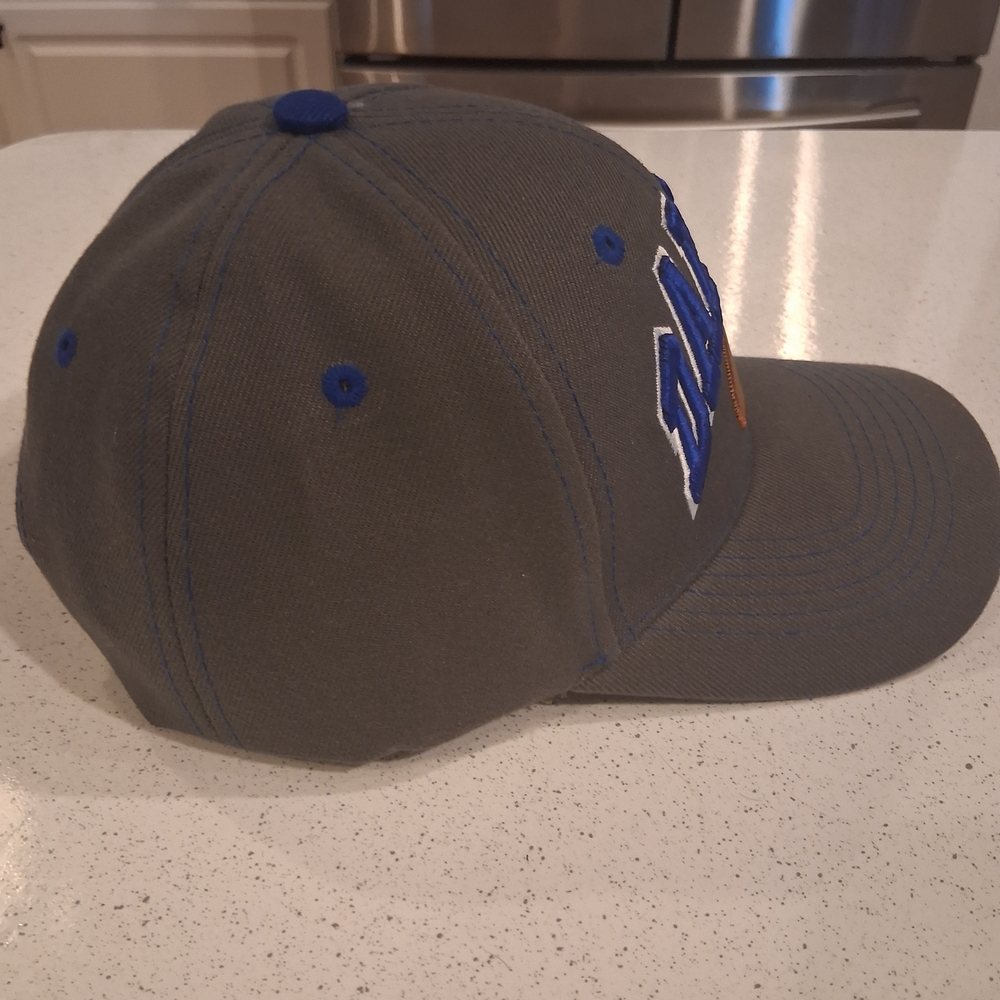 Gray Dallas Cap with Blue Lettering - Picture 3 of 4